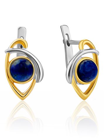 Adorable Silver Lapis Lazuli Earrings, image 