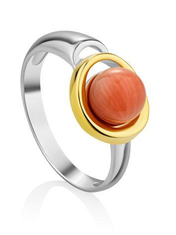 Bright Silver Coral Ring, Ring Size: 8.5 / 18.5, image 