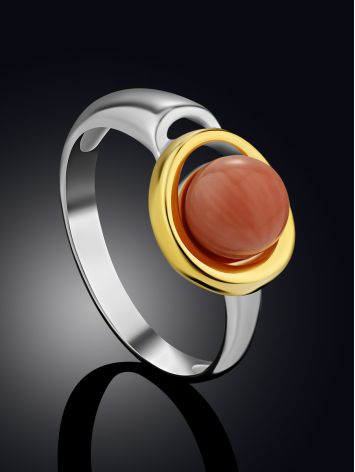 Bright Silver Coral Ring, Ring Size: 8.5 / 18.5, image , picture 2