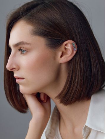 Chic Silver Quartz Amethyst Ear Cuff, image , picture 4