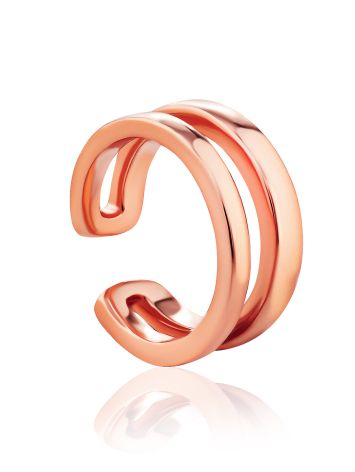 Minimalist Rose Plated Silver Ear Cuff The ICONIC, image 