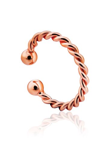 Horn Motif Rose Plated Silver Ear Cuff The Liquid, image 
