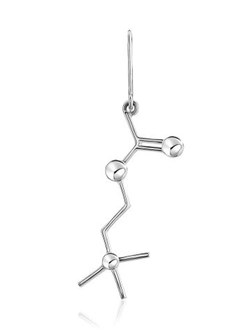 Silver Acetylcholine Molecule Mono Earring Hippocrates, image 