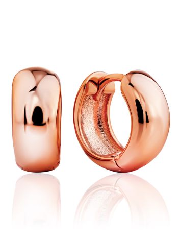 Rose Plated Silver Hoop Earrings The ICONIC, image 