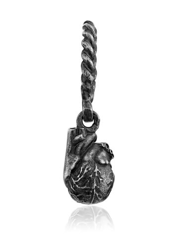 Blackened Silver Heart Pendant Hippocrates, image , picture 4