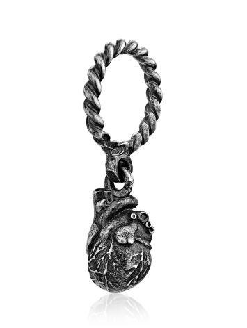 Blackened Silver Heart Pendant Hippocrates, image 