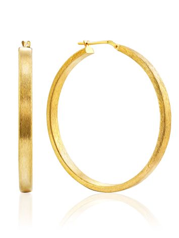 Stylish Gilded Silver Hoop Earrings The Silk, image 