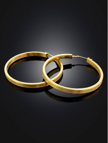 Stylish Gilded Silver Hoop Earrings The Silk, image , picture 2