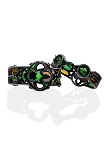 Fabulous Blackened Silver Enamel Stackable Ring The Gothic, Ring Size: 9 / 19, image , picture 3