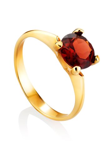 Stylish Garnet Ring In Gold, Ring Size: 3.5 / 14.5, image 