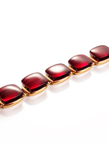 Fashionable Gold Amber Link Bracelet The Sangria, image , picture 5