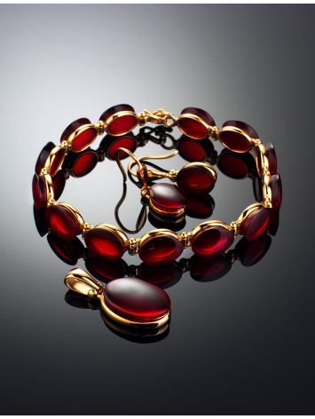 Gorgeous Gold Amber Link Bracelet The Sangria, image , picture 4