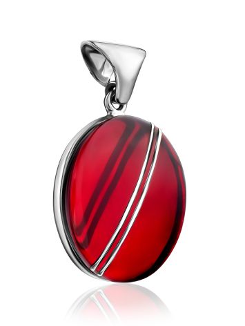 Stylish Oval Amber Pendant The Sangria, image 
