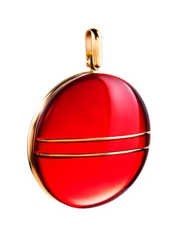 Luminous Gold Amber Pendant The Sangria, image 