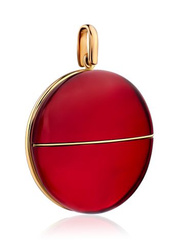 Minimalist Design Red Amber Pendant The Sangria, image 