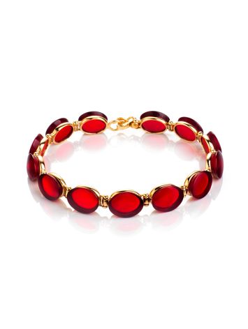 Gorgeous Gold Amber Link Bracelet The Sangria, image 
