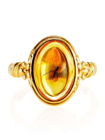 Amber Ring With Insect Inclusions The Clio, Ring Size: Adjustable, image , picture 3