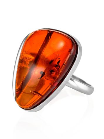 Amazing Handcrafted Amber Ring In Sterling Silver The Lagoon, Ring Size: 7 / 17.5, image , picture 3