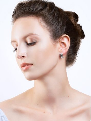 Sleek Silver Earrings, image , picture 3