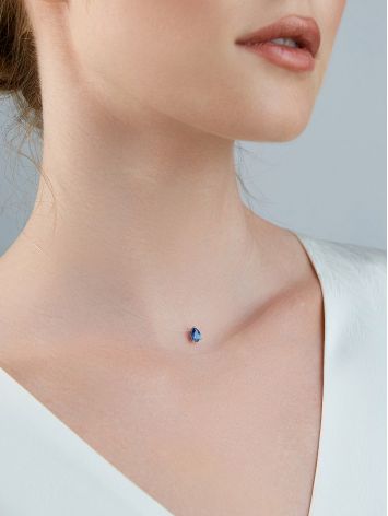 Invisible Necklace With Blue Crystal The Aurora, image , picture 4