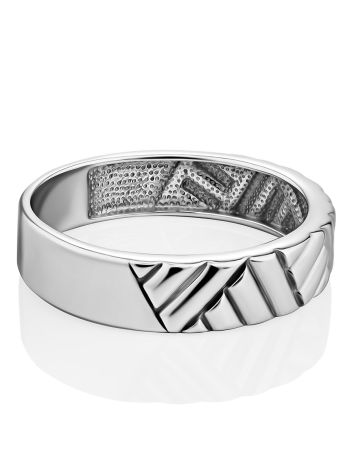Geometric Design Silver Ring, Ring Size: 7 / 17.5, image , picture 5