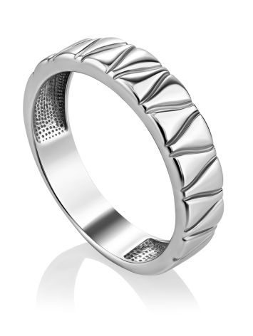 Minimalist Design Silver Ring, Ring Size: 8 / 18, image 