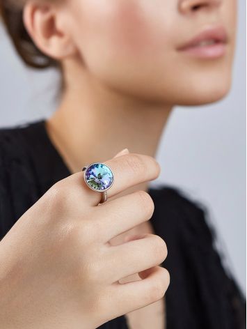 Bold Chameleon Color Crystal Ring, Ring Size: 6.5 / 17, image , picture 3