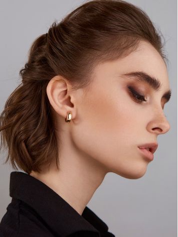 Rose Plated Silver Hoop Earrings The ICONIC, image , picture 3