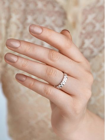 Minimalist Design Silver Ring, Ring Size: 8 / 18, image , picture 3