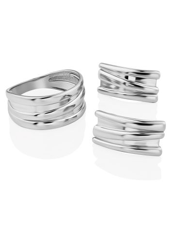 Minimalist Design Silver Ring, Ring Size: 6 / 16.5, image , picture 5