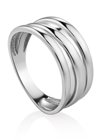 Minimalist Design Silver Ring, Ring Size: 6 / 16.5, image 