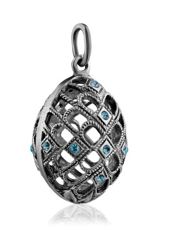 Filigree Silver Crystal Egg Pendant The Romanov, image , picture 3