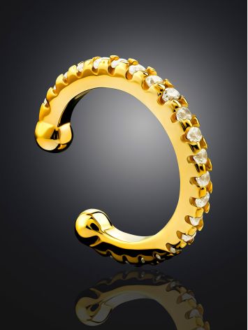 Shimmering Gilded Silver Crystal Ear Cuff The ICONIC, image , picture 2