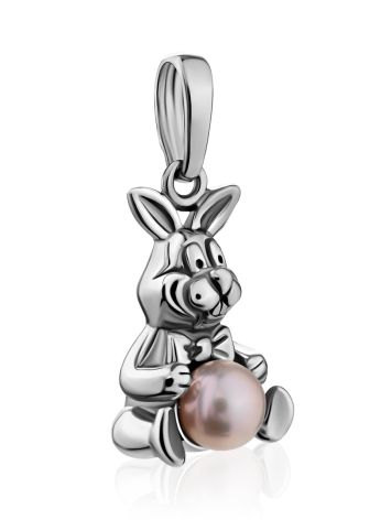 Silver Pearl Rabbit-Like Pendant, image , picture 4