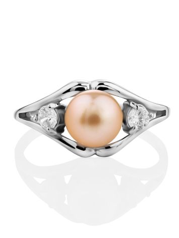 Classy Silver Pearl Ring, Ring Size: 8.5 / 18.5, image , picture 4
