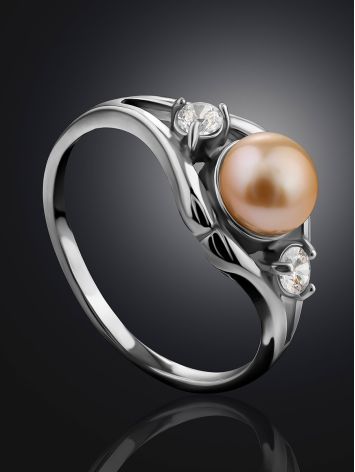 Original Certified Pearl Silver Finger Ring- 3.59 g – Viha Online