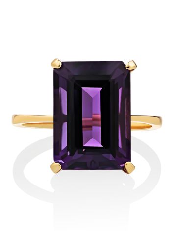 Ultra Stylish Baguette Cut Amethyst Ring, Ring Size: 9 / 19, image , picture 4