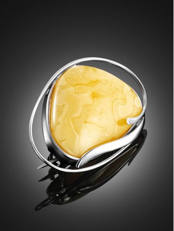 Voluptuous Silver Amber Brooch The Rialto, image , picture 2
