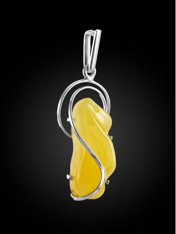 Sculptural Silver Amber Pendant The Rialto, image , picture 2