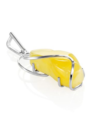Sculptural Silver Amber Pendant The Rialto, image , picture 3