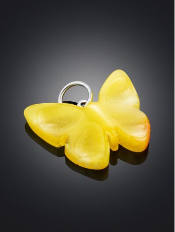 Cute Amber Butterfly Pendant, image , picture 2