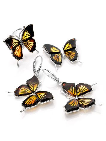 Luminous Butterfly-Like Amber Brooch, image , picture 5