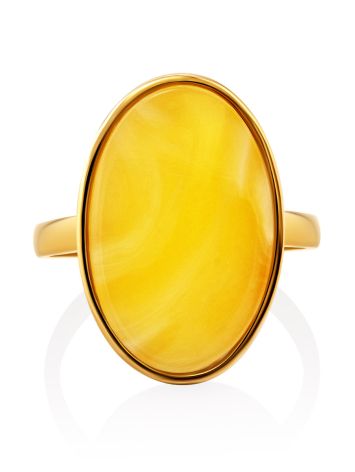 Trendy Gilded Silver Amber Ring The Palazzo, Ring Size: 8 / 18, image , picture 3