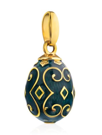 Classy Gilded Silver Enamel Egg Pendant The Romanov, image , picture 3