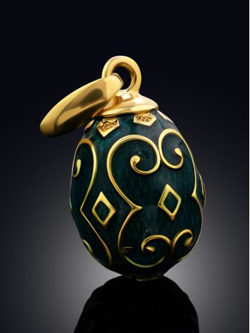 Classy Gilded Silver Enamel Egg Pendant The Romanov, image , picture 2