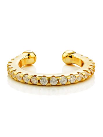 Shimmering Gilded Silver Crystal Ear Cuff The ICONIC, image , picture 3