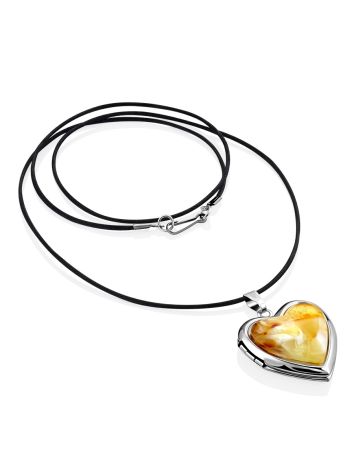 Amber Heart Locket Pendant, image , picture 3