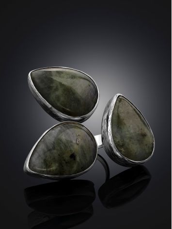 Fabulous Silver Labradorite Ring The Bella Terra, Ring Size: Adjustable, image , picture 2