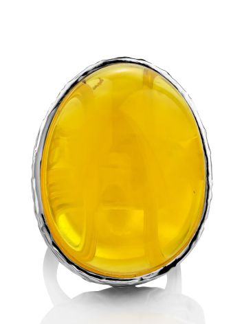 Luminous Baltic Amber Ring The Bella Terra, Ring Size: Adjustable, image , picture 3