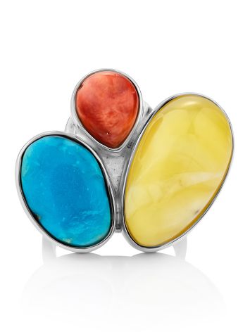 Exclusive Multi Stone Cocktail Ring The Bella Terra, Ring Size: Adjustable, image , picture 3